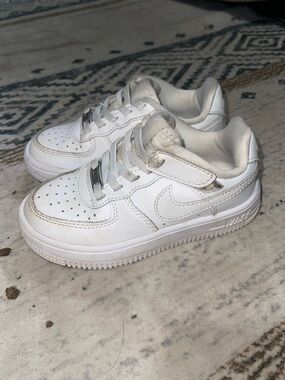 Nike Force 1 Low EasyOn Toddler 9C White Sneakers FN0237-111